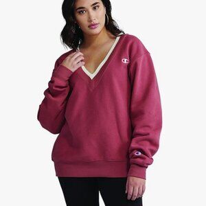 Champion Reverse Weave Rib V-Neck Sandalwood Red Size S